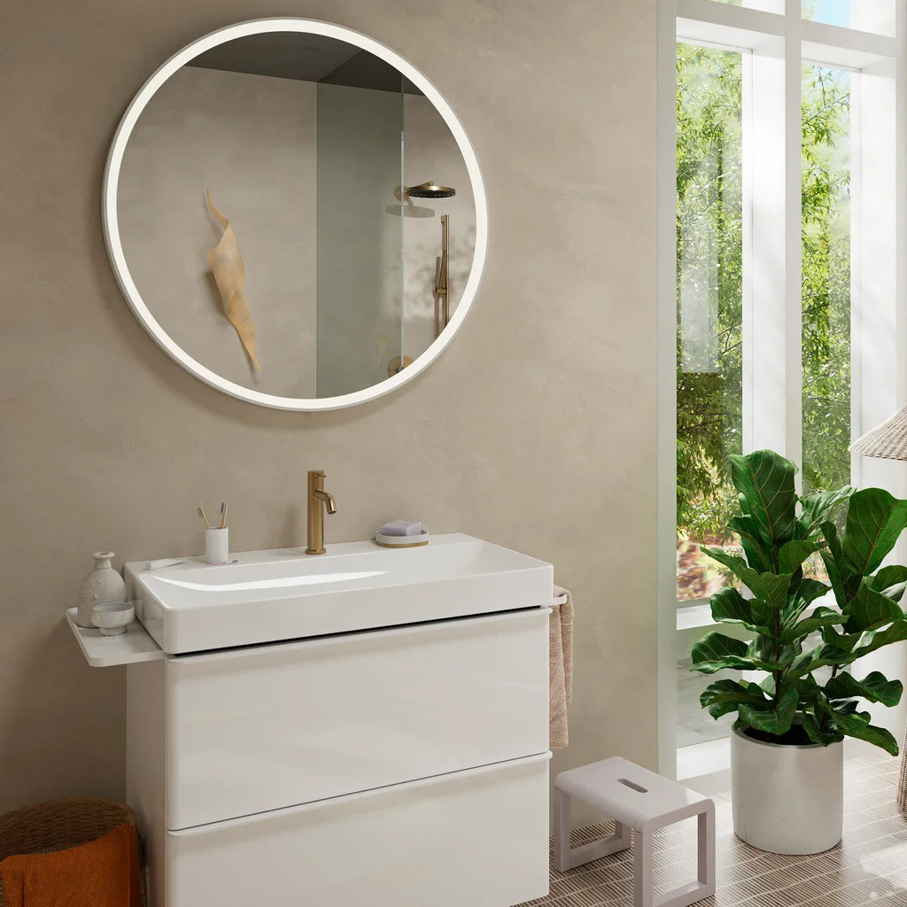 Hansgrohe Tecturis S Einhebel-Waschtischmischer 110 CoolStart mit Zugstangen-Ablaufgarnitur BBR, Brushed Bronze, Ausladung 116 mm, Auslaufhöhe 105 mm