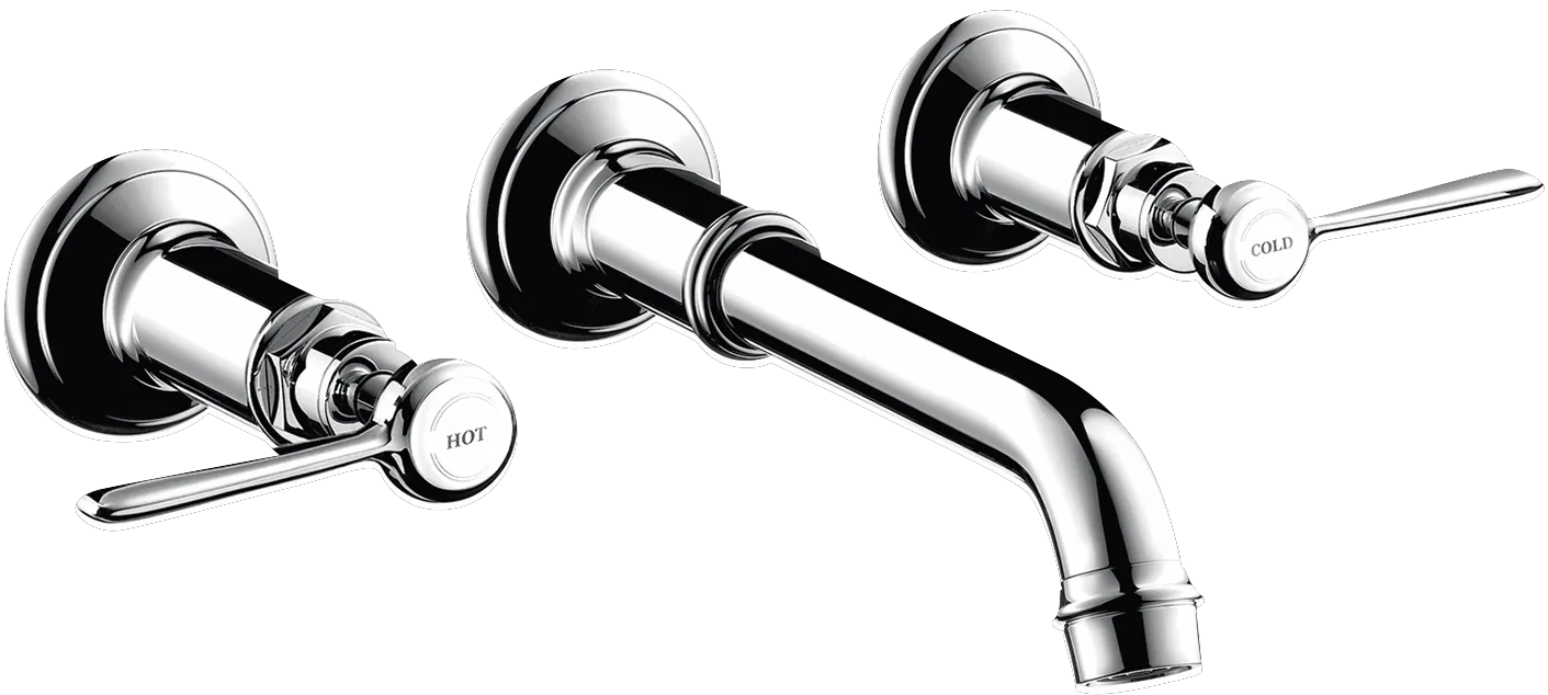 3-Loch Waschtischarmatur Axor Montreux Wand Fertigset Hebelgriff chrom 3-Loch Waschtischarmatur Axor Montreux Wand Fertigset Hebelgriff chrom