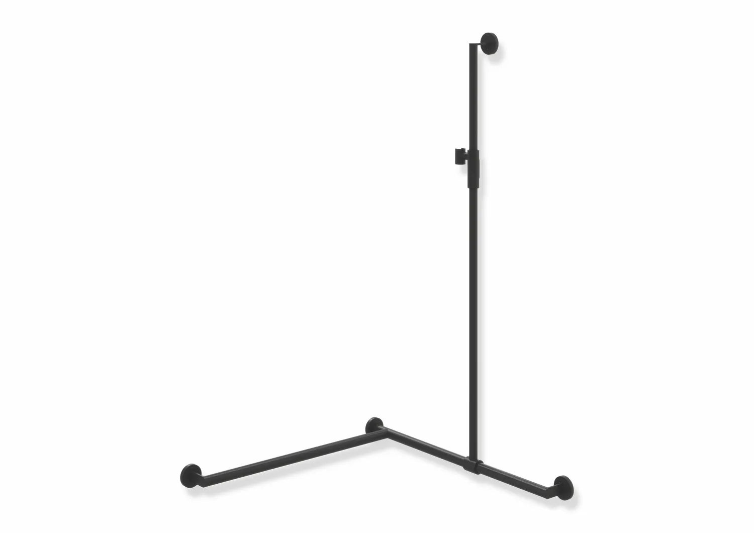 HEWI Haltegriff Ausführung links „System 900“ in Schwarz tiefmatt / Schwarz matt, Befestigung verdeckt HEWI Haltegriff Ausführung links „System 900“ in Schwarz tiefmatt / Schwarz matt, Befestigung verdeckt