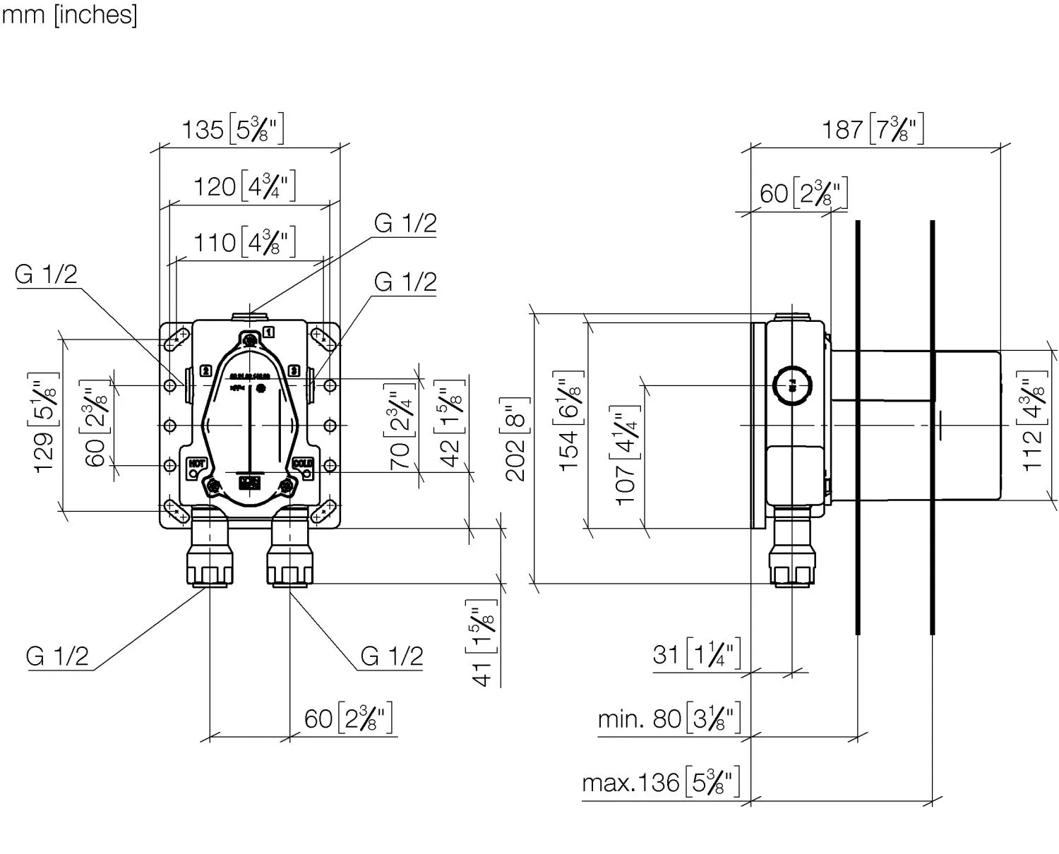 Dornbracht UP-Thermostat - bleifrei, entzinkungsbeständig Dornbracht UP-Thermostat - bleifrei, entzinkungsbeständig