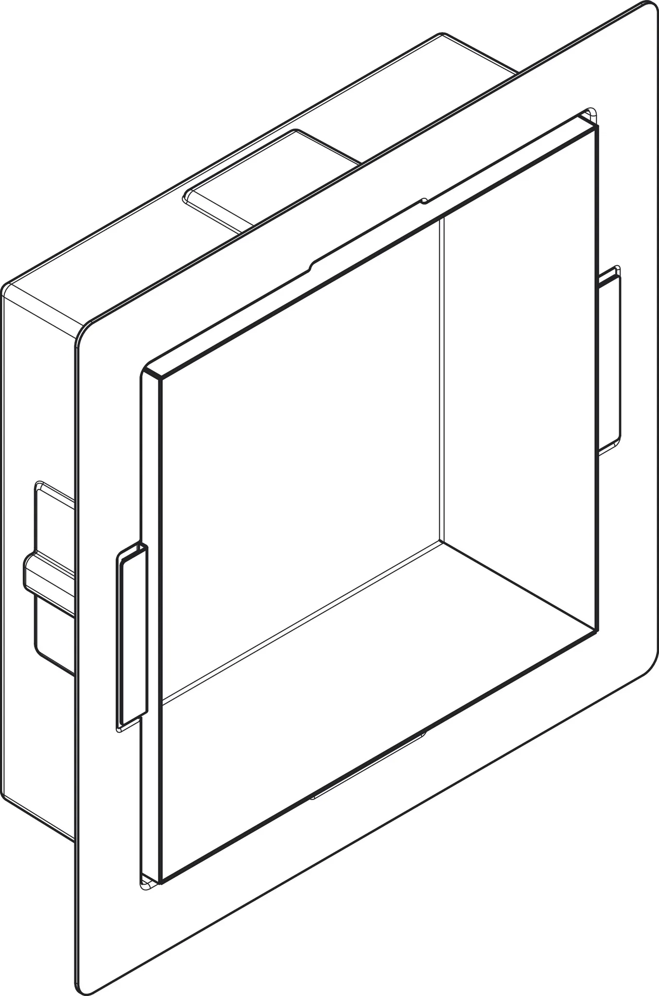 Hansgrohe XtraStoris Minimalistic Wandnische rahmenlos 300⁄300⁄100, Edelstahl gebürstet Hansgrohe XtraStoris Minimalistic Wandnische rahmenlos 300⁄300⁄100, Edelstahl gebürstet