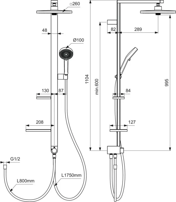 Ideal Standard Duschsystem „Ceratwist Alu“