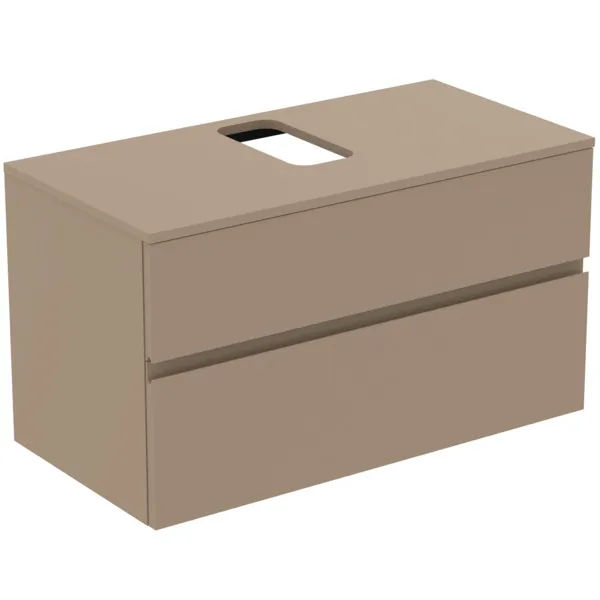 Ideal Standard Waschtischunterschrank „Finesse“ 100,2 × 55,8 × 50,5 cm Greige matt