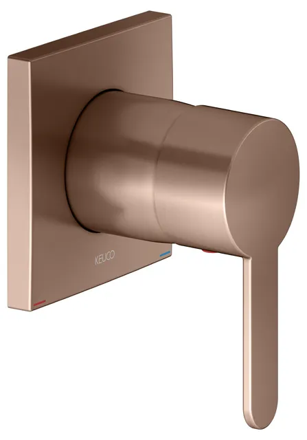 KEUCO IXMO Einhebelmischer Unterputz IXMO Flat mit eckiger Rosette/IXMO Flat Rotgold gebürstet