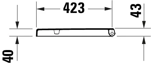 Duravit Univ. WC-Sitz Eckig Tief 438mm Ülap., Weiß