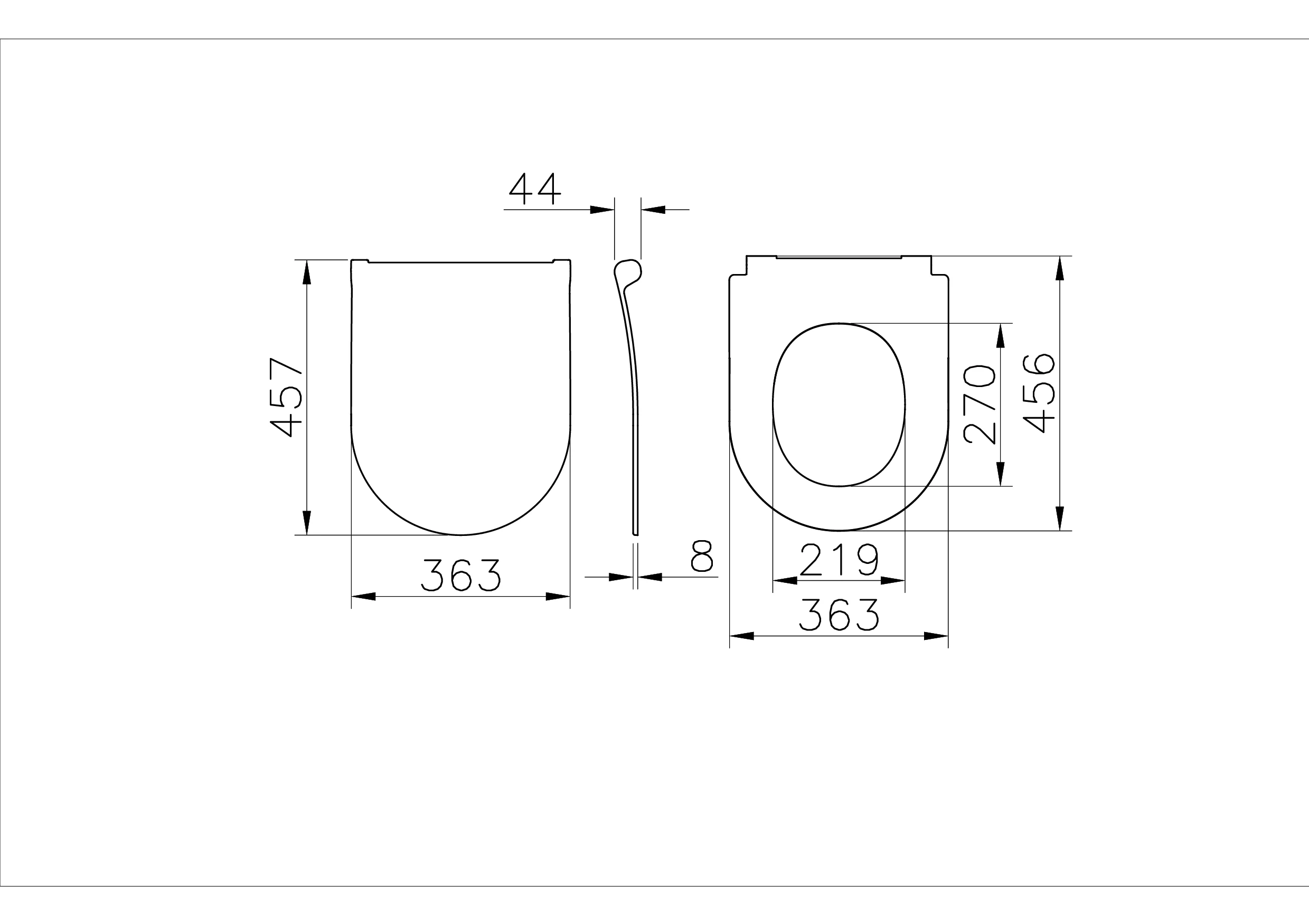 Universal Round WC-Sitz Slim Sandwich mit Absenkautomatik und Schnellverschluss Duroplast Steingrau Matt