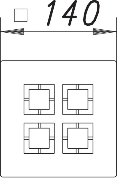 Rost Cut, 140 x 140 mm Rost Cut, 140 x 140 mm