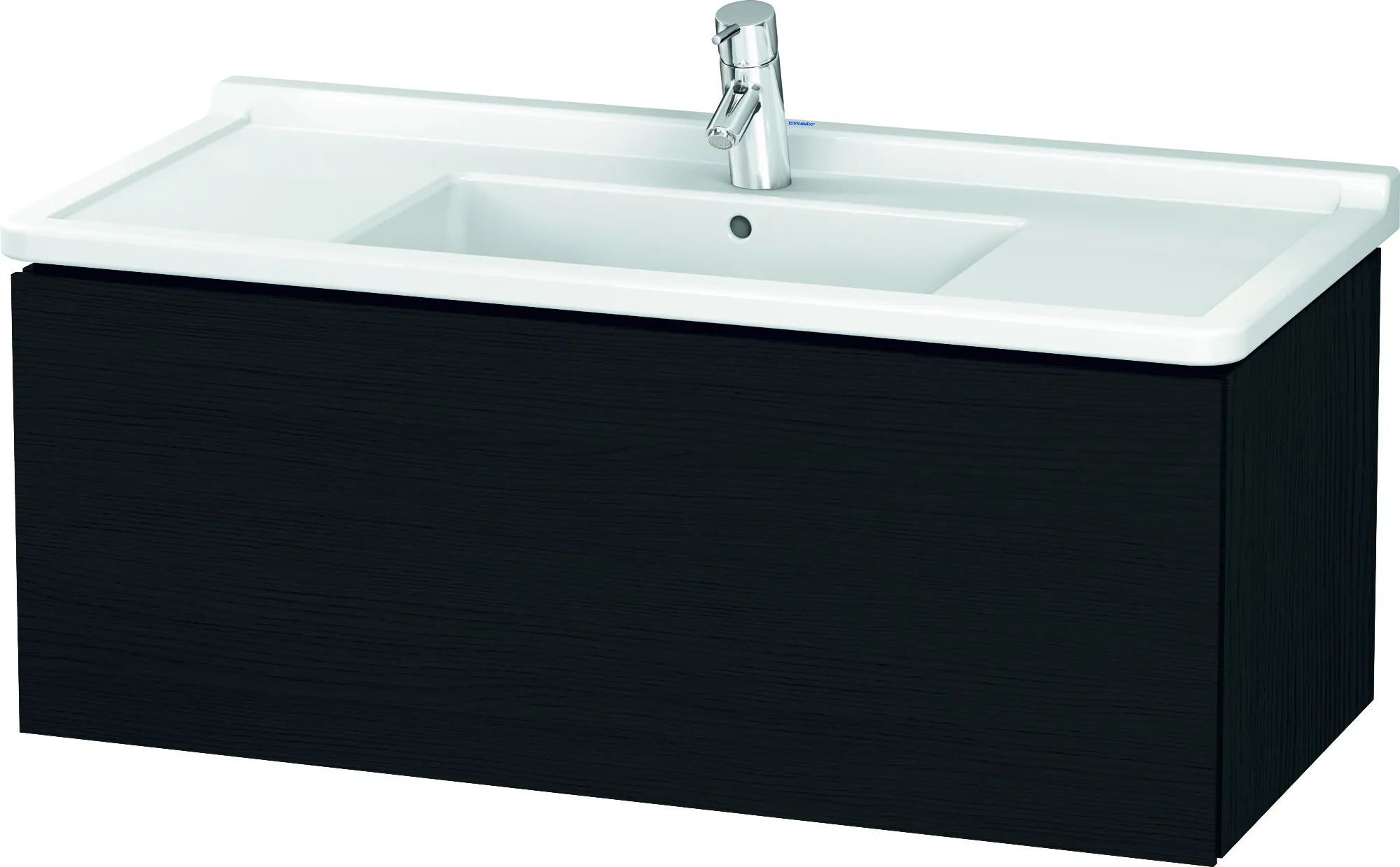 Duravit Waschtischunterschrank wandhängend „L-Cube“ 102 × 40,8 × 46,9 cm Eiche Schwarz Duravit Waschtischunterschrank wandhängend „L-Cube“ 102 × 40,8 × 46,9 cm Eiche Schwarz