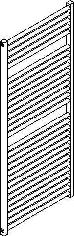 BEMM Design-Heizkörper „Rondo S“ 40 × 180,6 cm in Schwarz (RAL 9005)