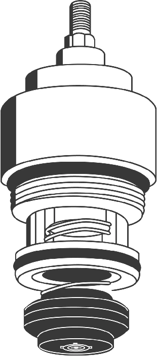 Automatische Umstellung 07686, mechanische Teile, für Thermostat-Batterien, chrom