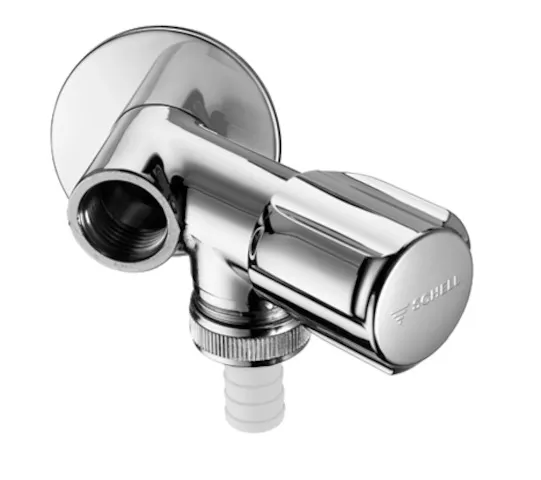 NA-Ventil COMFORT, RFV, DN 15 G 1/2 AG, Schlauchverschraubung Ø 14,5 mm (DN 20 G 3/4 AG), DN 15 G 1/2 IG, chrom
