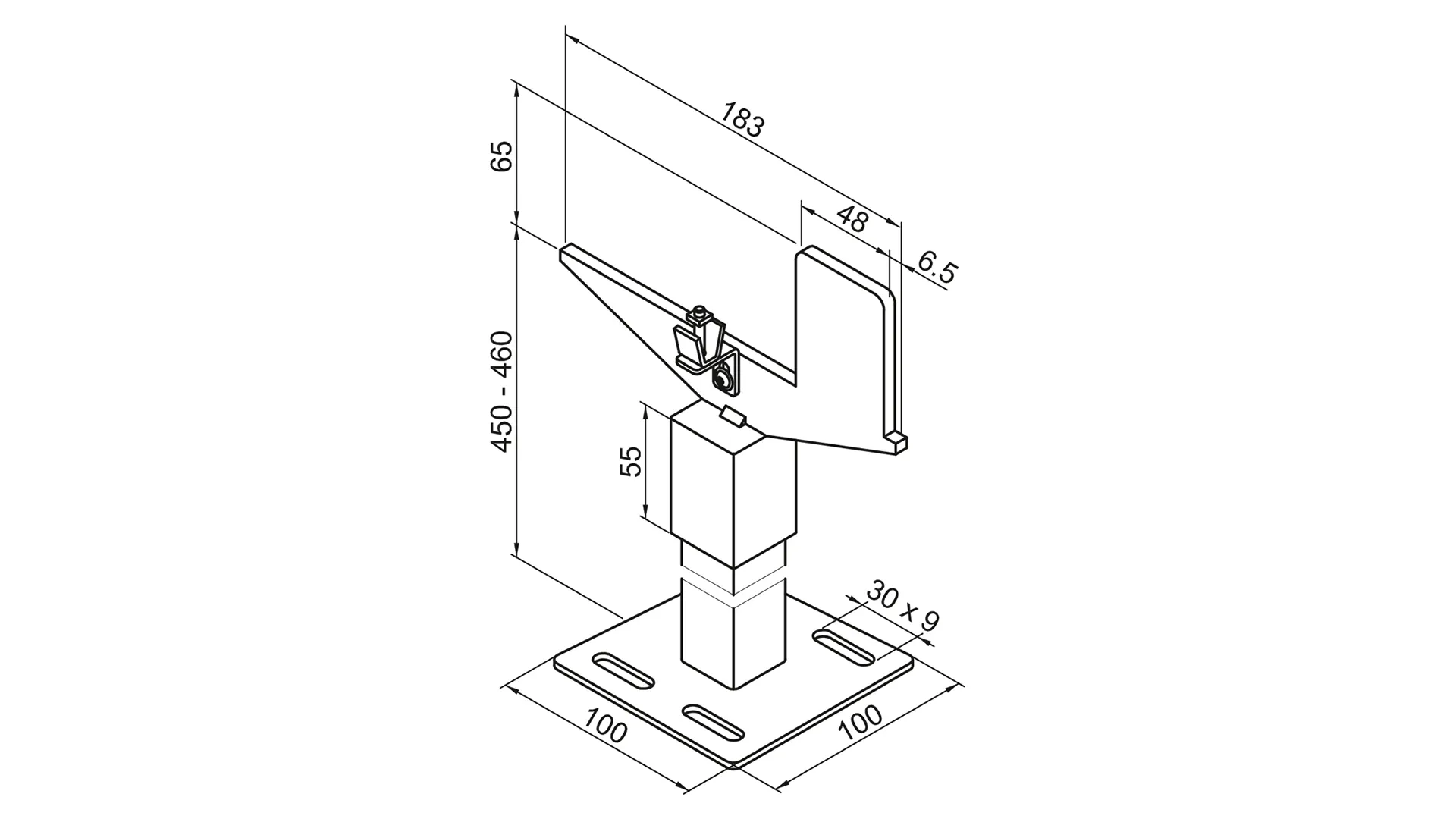 Zubehör Fußkonsole FMORV 45-R4, RAL 9016