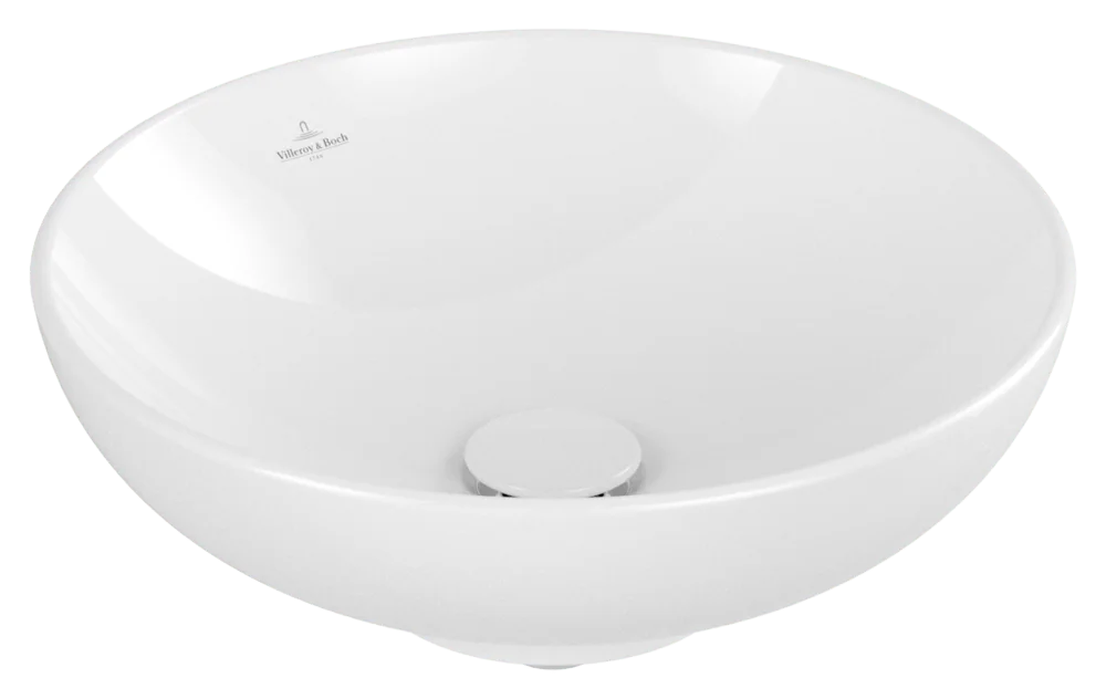 Villeroy & Boch Loop & Friends Aufsatzwaschbecken 4A4601, 420x420mm, rund, ohne Überlauf, Weiß Alpin