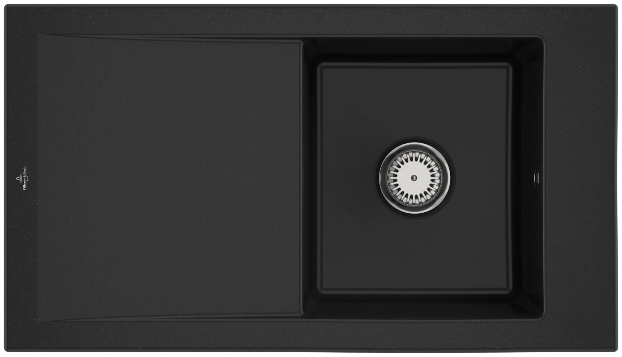 Villeroy & Boch Einbauspüle Timeline 50 Chromite CeramicPlus 900x510 mm, 220 mm Höhe, Handbetätigung, aufliegender Einbau Villeroy & Boch Einbauspüle Timeline 50 Chromite CeramicPlus 900x510 mm, 220 mm Höhe, Handbetätigung, aufliegender Einbau