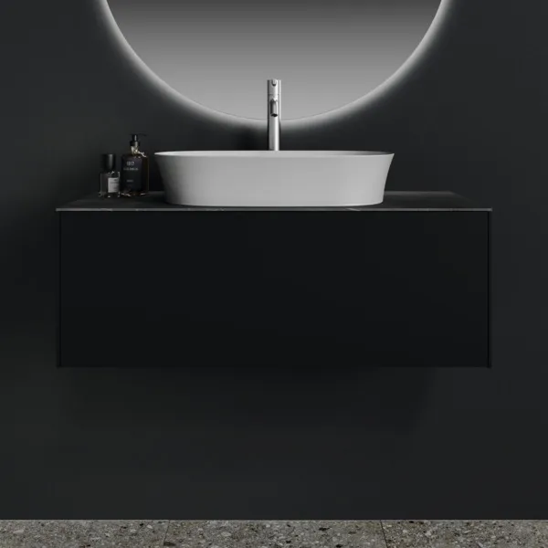 Waschbecken „Ipalyss“ 60 × 38 × 12 cm in Betongrau Waschbecken „Ipalyss“ 60 × 38 × 12 cm in Betongrau