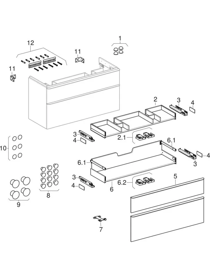 Geberit Waschtischunterschrank „Smyle“ sand-grau / lackiert hochglänzend Geberit Waschtischunterschrank „Smyle“ sand-grau / lackiert hochglänzend