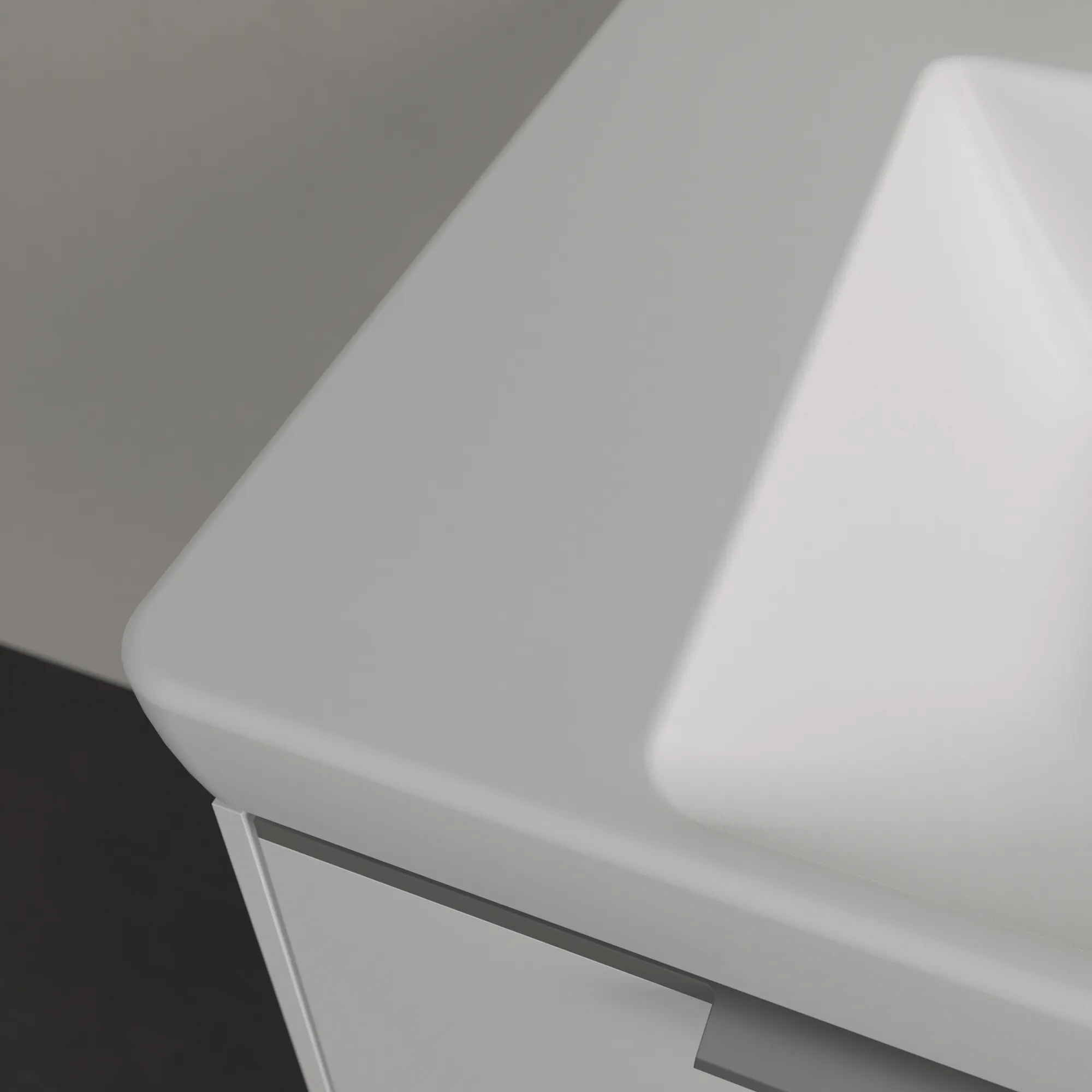 Villeroy & Boch Wandwaschtisch aus TitanCeram „Subway 3.0“ 800 × 470 × 165 mm, ohne Hahnlochbohrung in Stone White