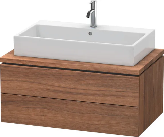 Duravit Waschtischunterschrank wandhängend „L-Cube“ 92 × 40 × 54,7 cm Nussbaum Natur