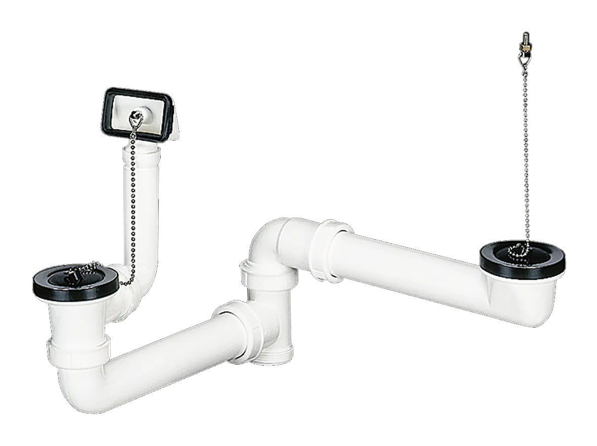 Ab- und Überlauf-Set 023 U, 2 Ketten, 1 1/2″ Ab- und Überlauf-Set 023 U, 2 Ketten, 1 1/2″