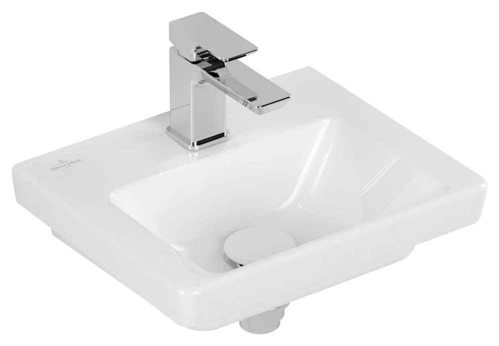 Villeroy & Boch Handwaschbecken Subway 3.0 370x305mm rechteckig 1HL. o. ÜL. Weiß Alpin cplus Villeroy & Boch Handwaschbecken Subway 3.0 370x305mm rechteckig 1HL. o. ÜL. Weiß Alpin cplus