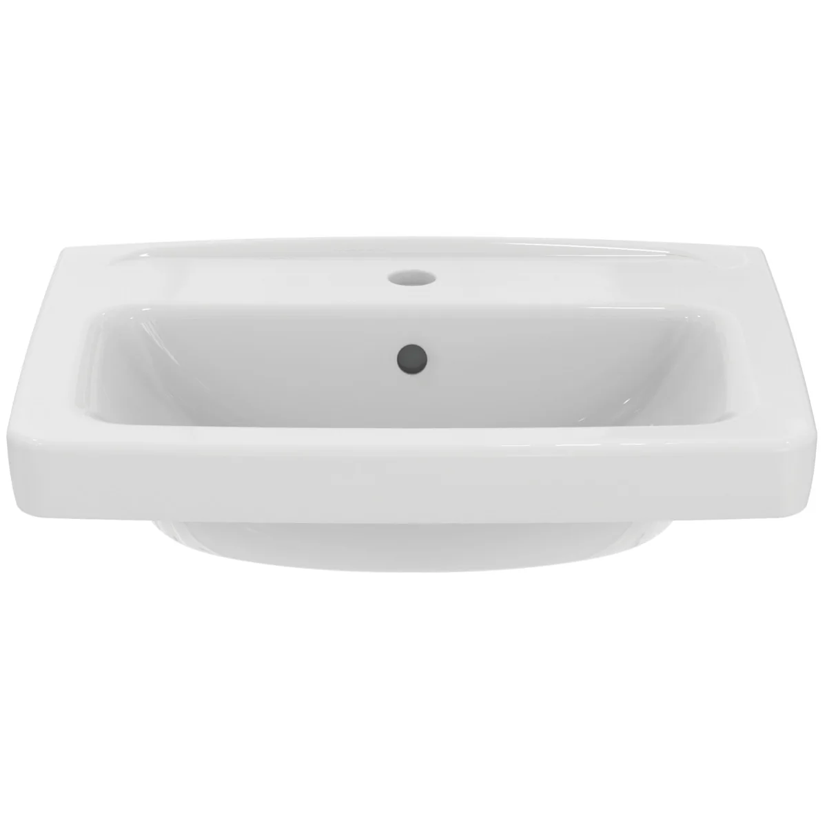 Ideal Standard Eurovit Waschtisch 55 cm, weiß mit Hahnloch und Überlauf