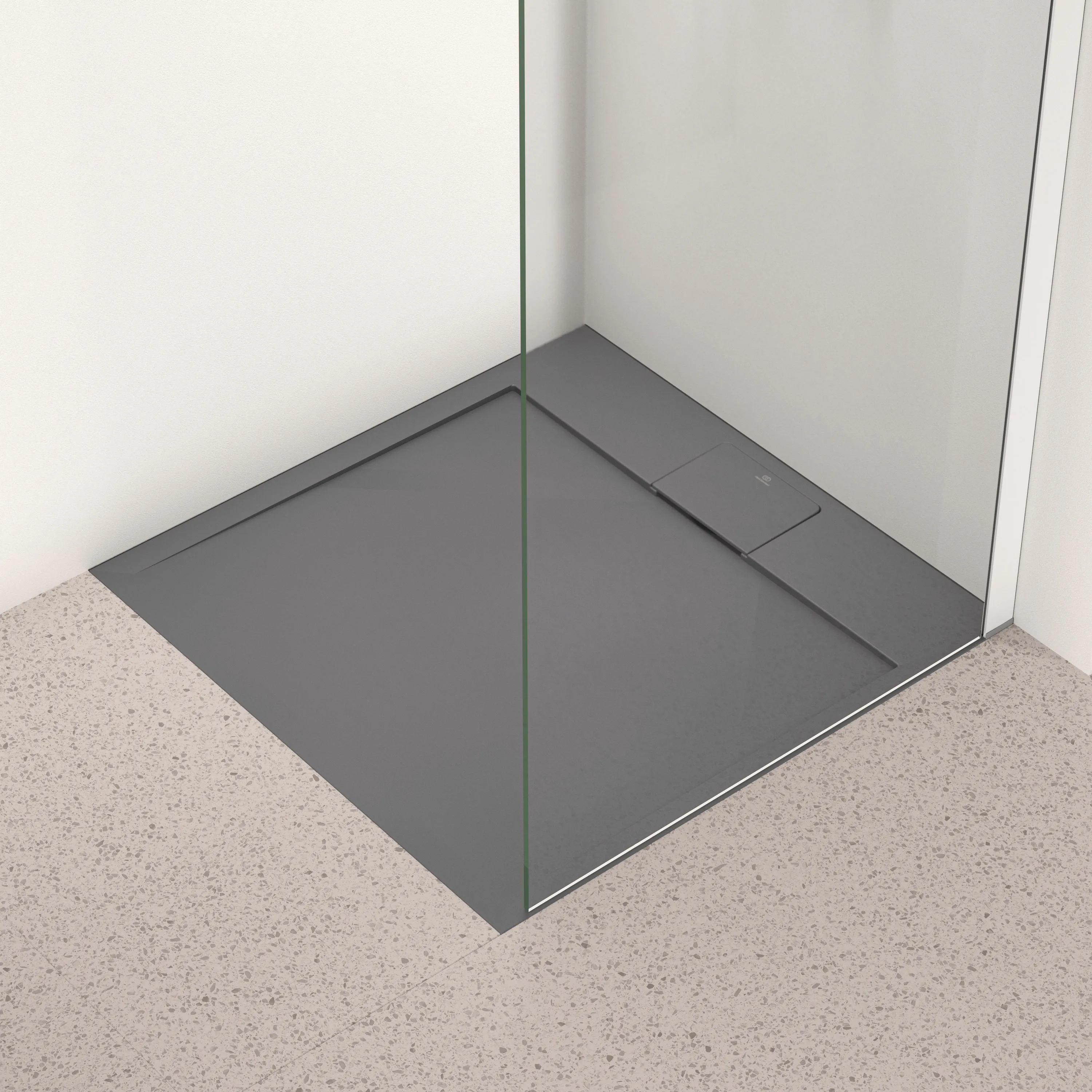 Ideal Standard Quadrat-Brausewanne Ultra Flat S i.life, 700x700x30 mm, Quarzgrau Ideal Standard Quadrat-Brausewanne Ultra Flat S i.life, 700x700x30 mm, Quarzgrau