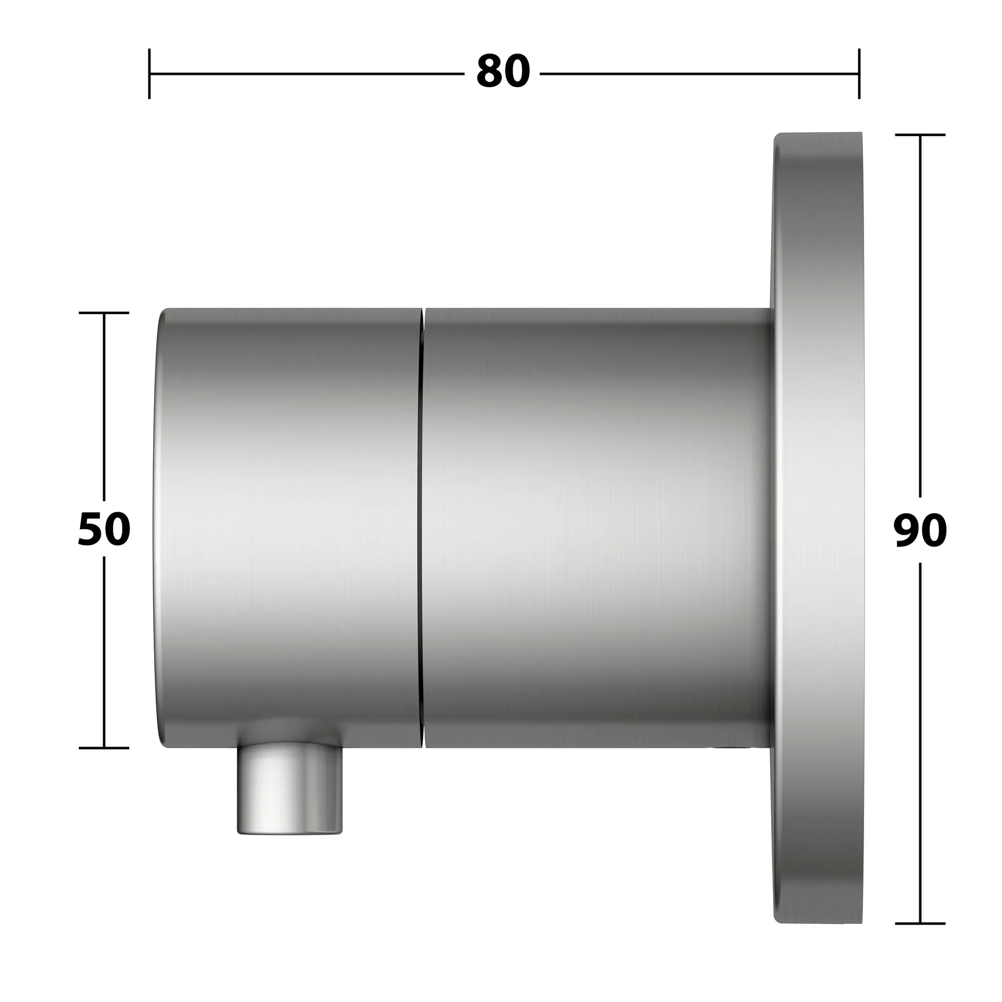 KEUCO IXMO Umstellventil Unterputz für 2 Verbraucher IXMO Comfort, rund Edelstahl-finish