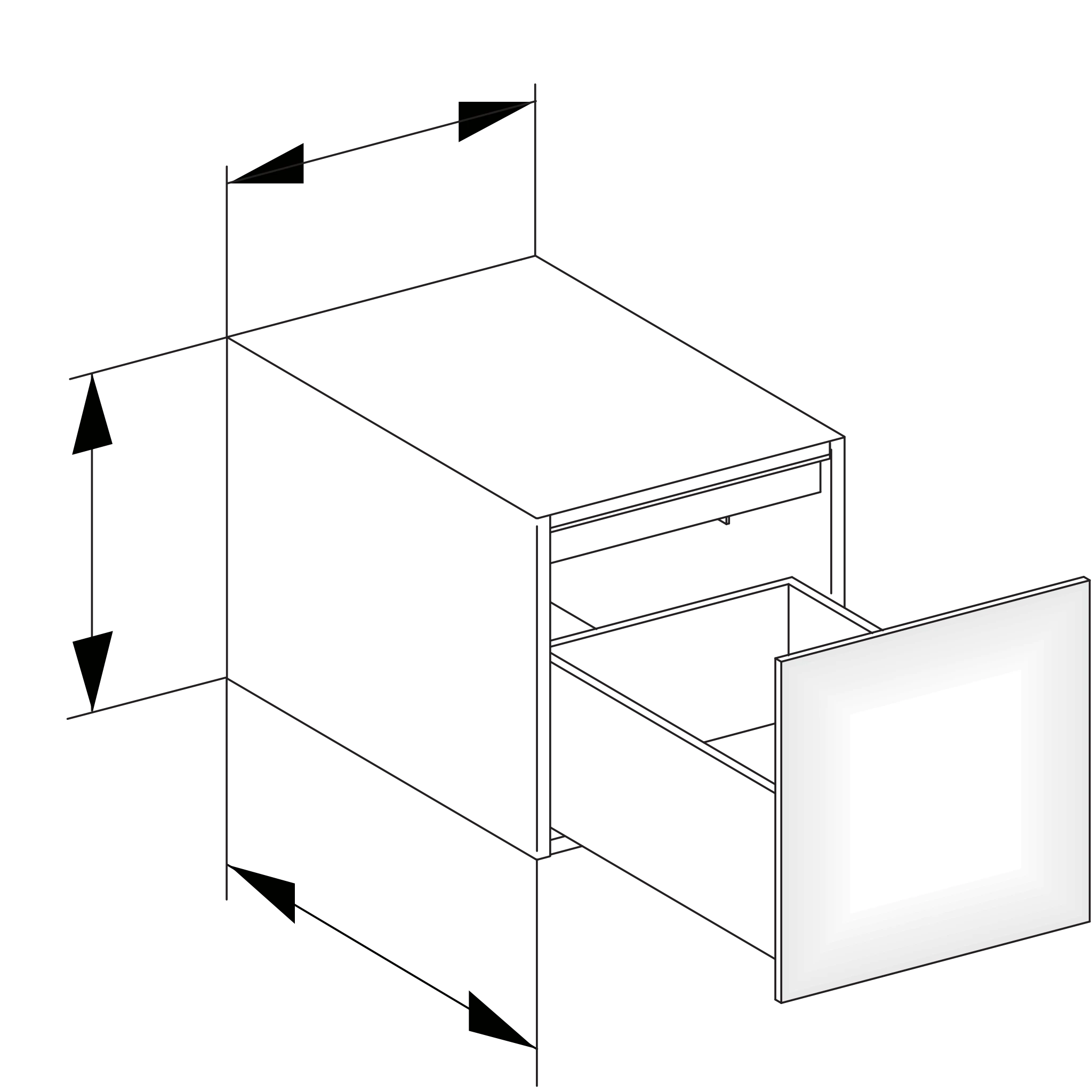 KEUCO Sideboard mit Auszug „Edition 11“ Trüffel (Glas), Trüffel (Lack, seidenmatt), mit Beleuchtung 35 × 35 × 53,5 cm KEUCO Sideboard mit Auszug „Edition 11“ Trüffel (Glas), Trüffel (Lack, seidenmatt), mit Beleuchtung 35 × 35 × 53,5 cm