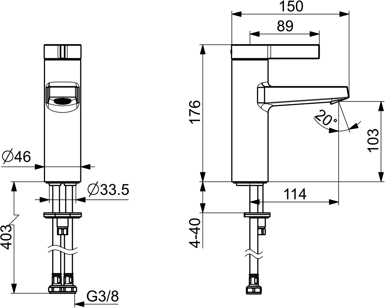 HansaLOFT Waschtischarmatur Einhebelmischer HansaLOFT 5753 Ausladung 114 mm DN15 Chrom HansaLOFT Waschtischarmatur Einhebelmischer HansaLOFT 5753 Ausladung 114 mm DN15 Chrom