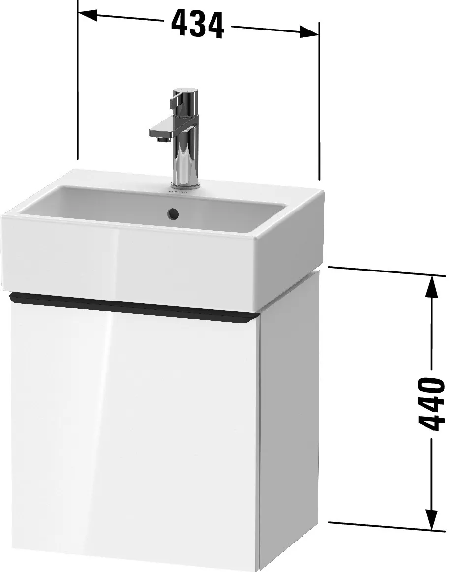 Duravit Waschtischunterschrank wandhängend „D-Neo“ 43,4 × 44 × 32,2 cm in Nussbaum Dunkel