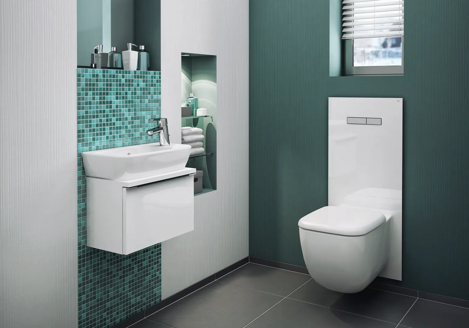 TECElux WC-Glasplatte für Dusch-WC Toto + Geberit Glas weiß TECElux WC-Glasplatte für Dusch-WC Toto + Geberit Glas weiß