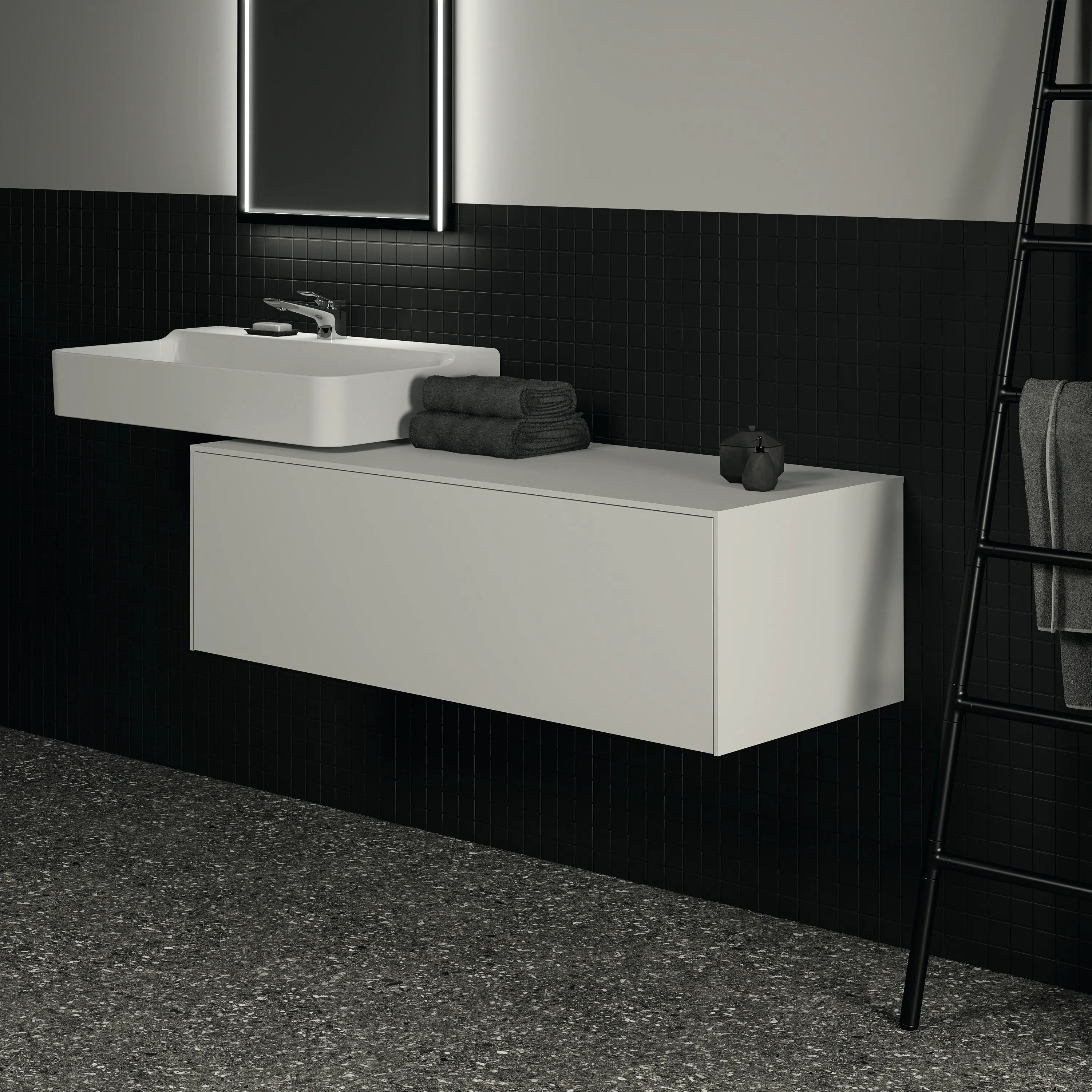 Ideal Standard Waschtischunterschrank „Conca“ 120,2 × 37 × 50,5 cm Weiß matt lackiert