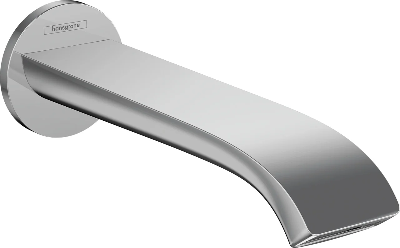 Hansgrohe Vivenis Wanneneinlauf Chrom, G 1/2, Ausladung 202 mm, Wandmontage, max. Durchfluss 24,3 l/min, WaterfallStream