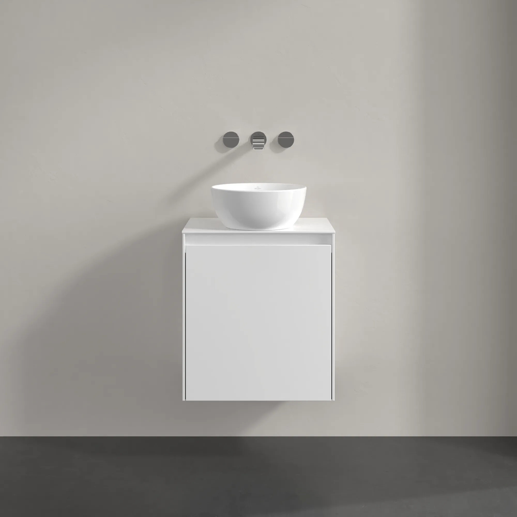 Villeroy & Boch Waschtischunterschrank „Collaro“ 500 × 548 × 380 mm Weiß Matt, für Becken mittig, Anschlag rechts, ohne Beleuchtung Villeroy & Boch Waschtischunterschrank „Collaro“ 500 × 548 × 380 mm Weiß Matt, für Becken mittig, Anschlag rechts, ohne Beleuchtung