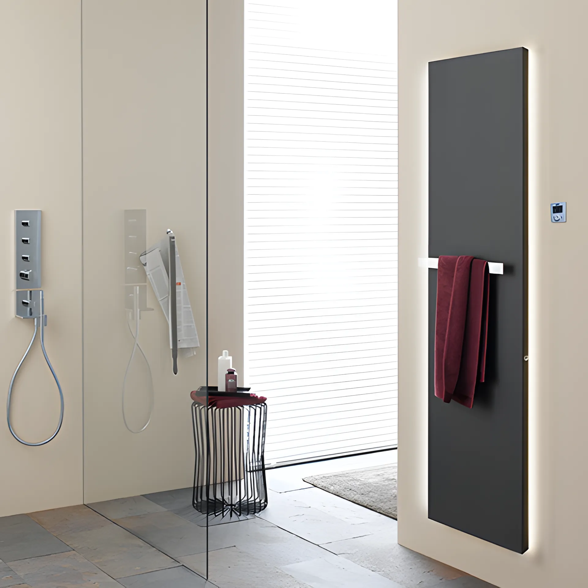 BEMM Design-Elektroheizkörper „Plawa Purline EK“ mit Leistungssteuerung 49,5 × 150 cm in Weiß (RAL 9016)