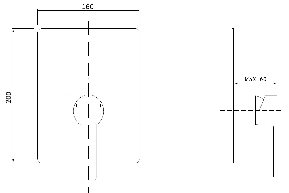 Fertigmontageset Brause AqvaFlow zu Art. 092564750 C-Box - eckig - Vollmetall-Abdeckrosette - Hülse und Kappe - Hebel - inkl. Funktionseinheit - chrom