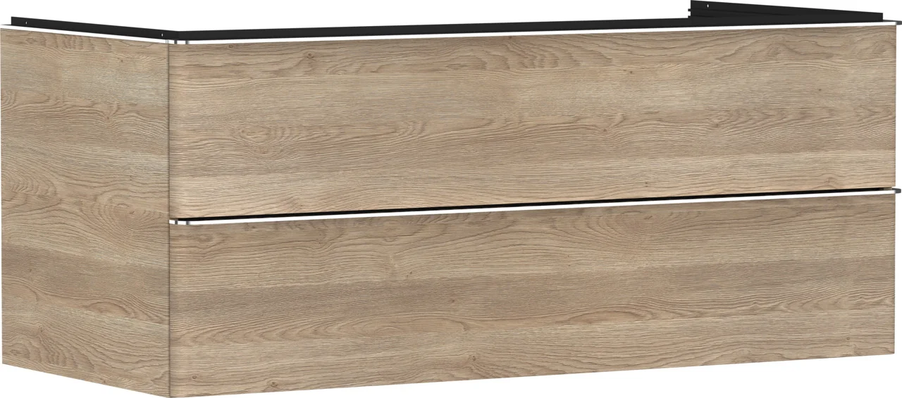 Hansgrohe Xelu Q Waschtischunterschrank Eiche Natur 1180x540mm mit 2 Schubkästen, verchromte Griffe, SoftClose, Wandmontage Hansgrohe Xelu Q Waschtischunterschrank Eiche Natur 1180x540mm mit 2 Schubkästen, verchromte Griffe, SoftClose, Wandmontage