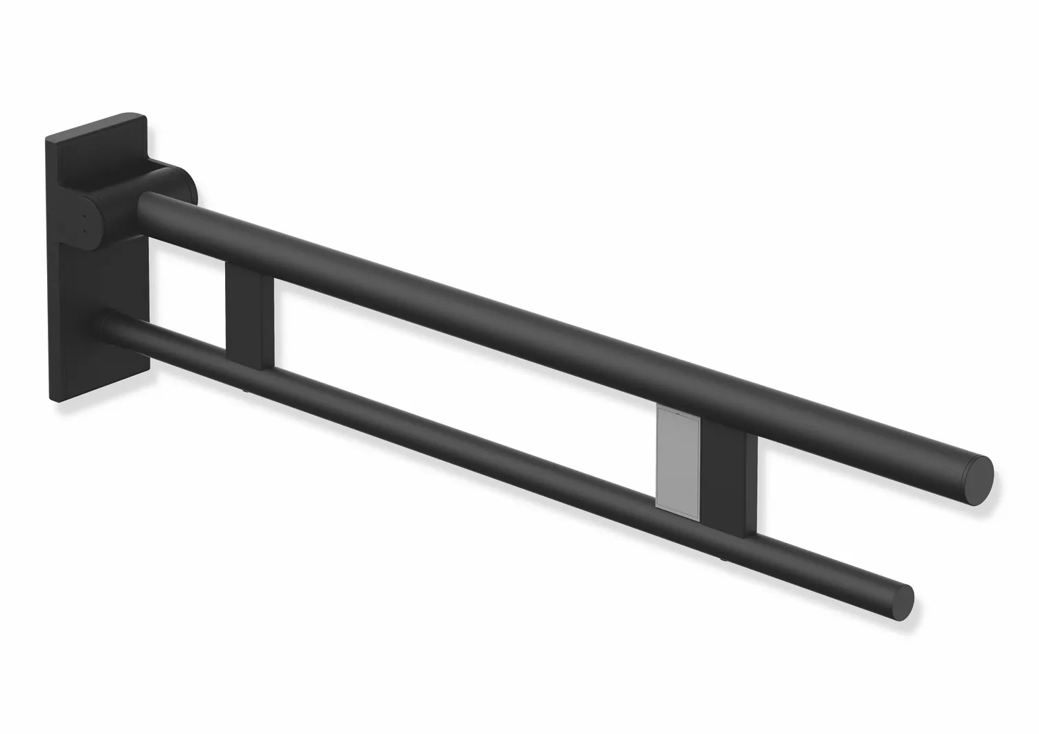 HEWI Mobiler Stützklappgriff Duo Design A System 900 Edelstahl schwarz