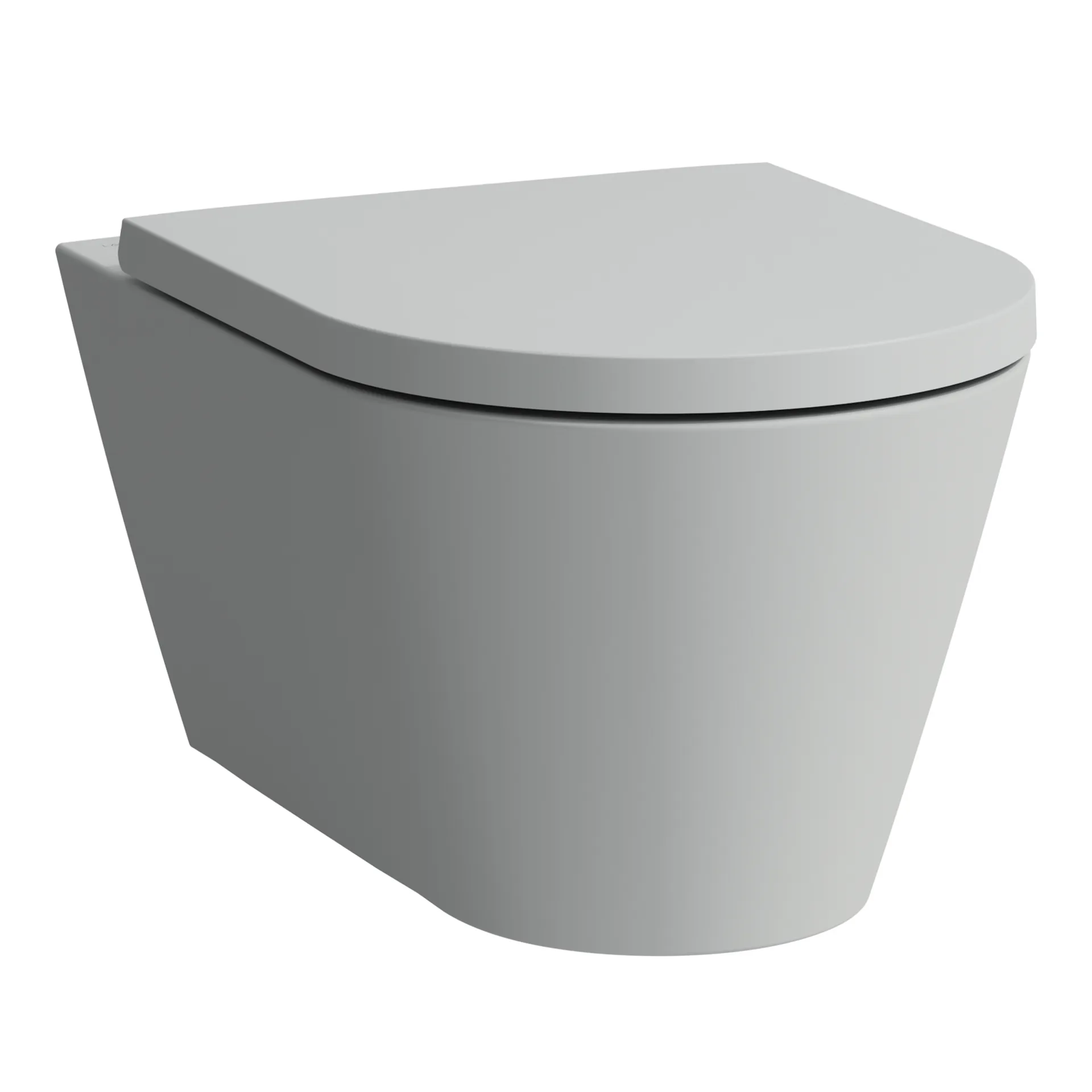 Laufen Wand-Tiefspül-WC „Kartell“ 370 × 355 × 545 mm in Grau matt, ohne Spülrand