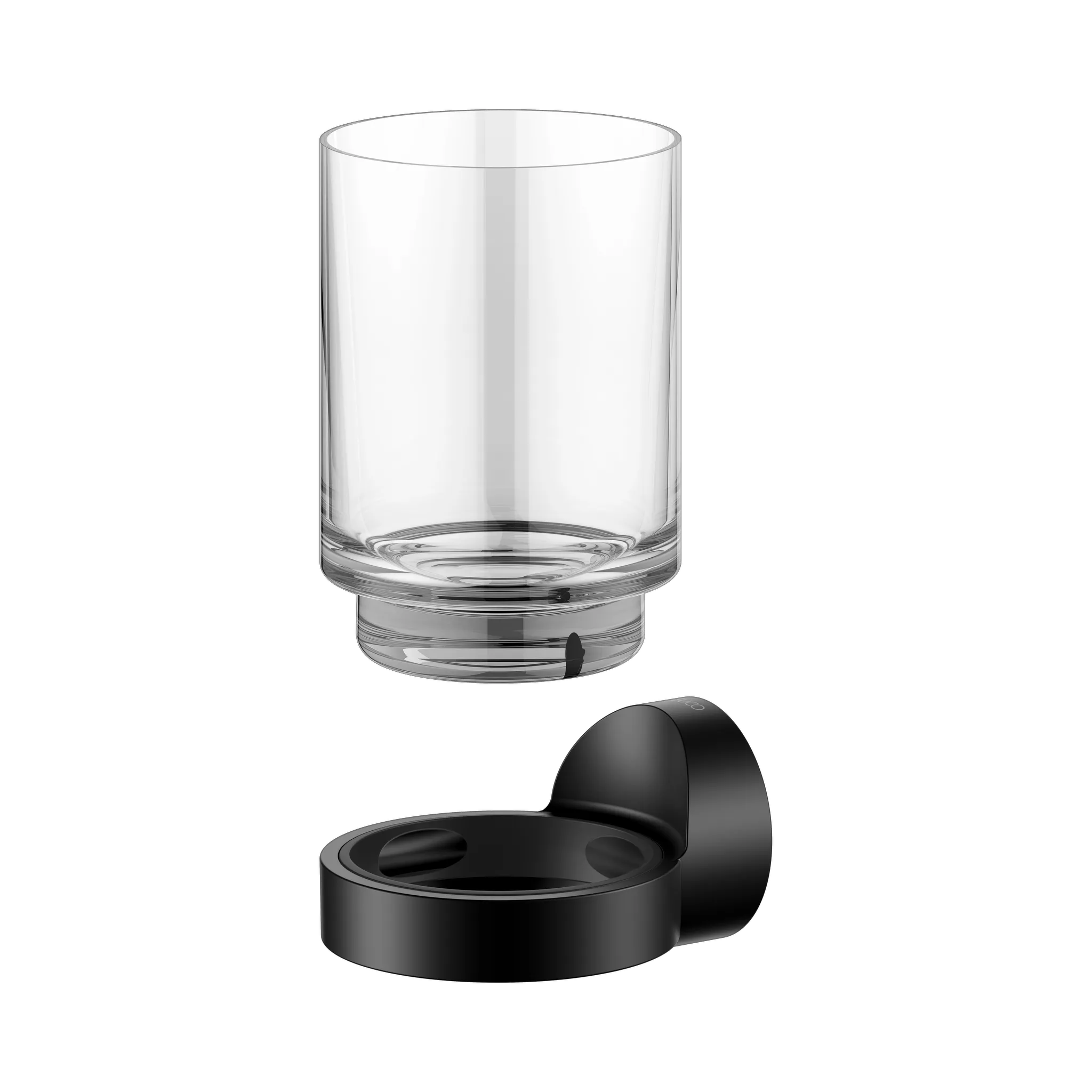 Collection REVA Glashalter mit Echtkristall-Glas schwarz matt Collection REVA Glashalter mit Echtkristall-Glas schwarz matt