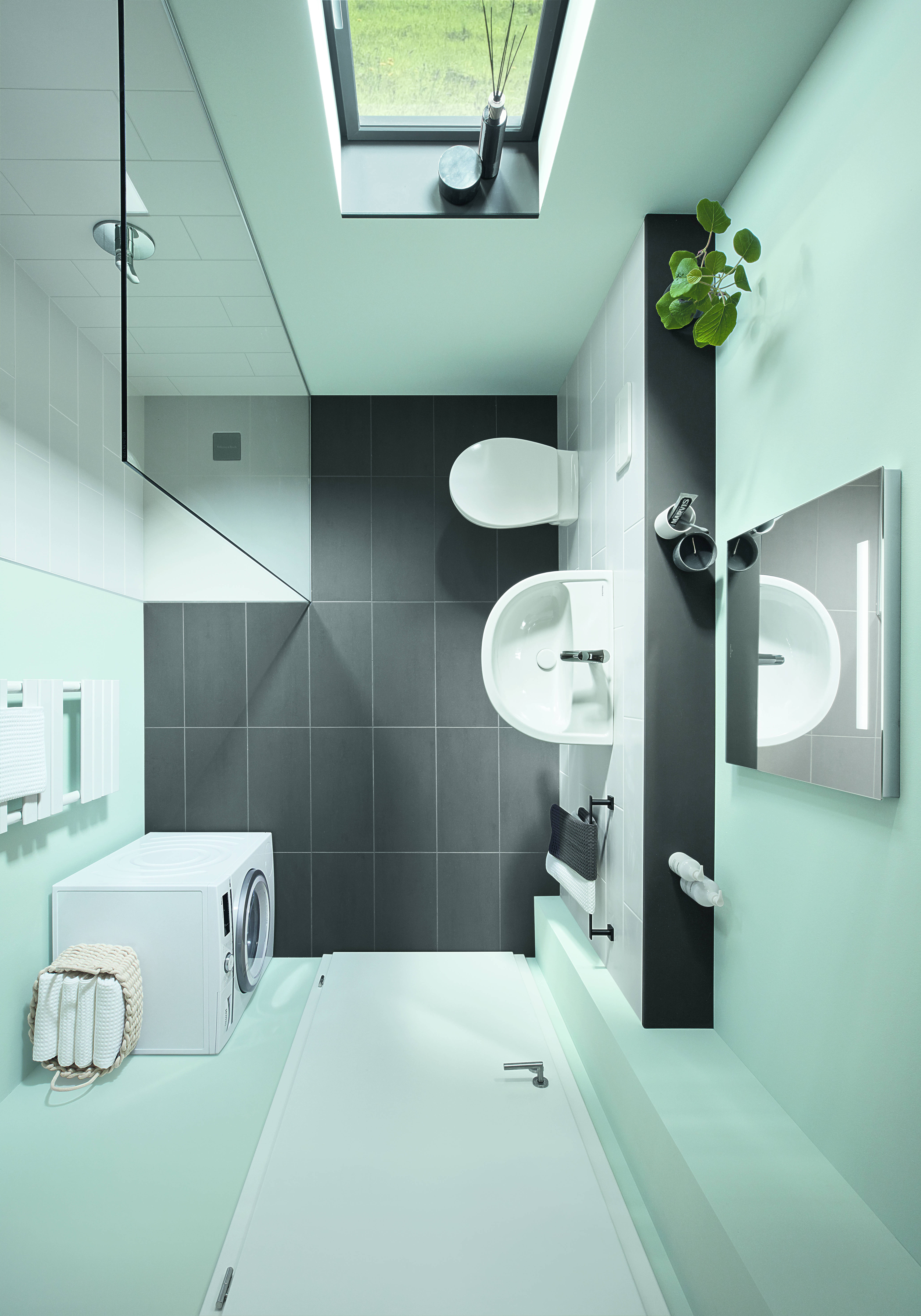 Wand-Tiefspül-WC „Newo“ 36 × 35 cm in Weiß Alpin, Abgang waagerecht, Befestigung sichtbar Wand-Tiefspül-WC „Newo“ 36 × 35 cm in Weiß Alpin, Abgang waagerecht, Befestigung sichtbar