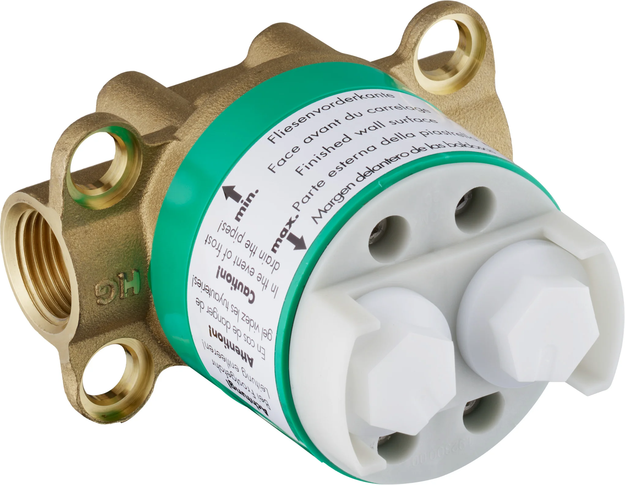 Hansgrohe AXOR Starck Duschsäule Grundset mit Thermostat, G 1/2 Anschluss, rotationssymmetrische Montage, 45–73 mm Einbautiefe