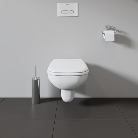 WC-Sitz D-Code Compact ohne SoftClose Scharniere edelstahl, weiß