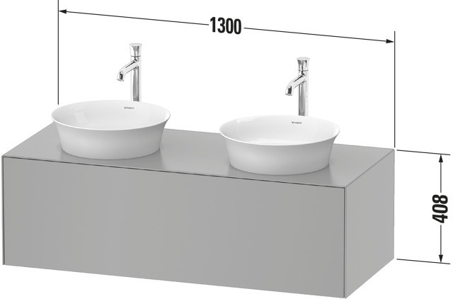 Duravit Waschtischunterschrank wandhängend „White Tulip“ 130 × 40,8 × 55 cm Duravit Waschtischunterschrank wandhängend „White Tulip“ 130 × 40,8 × 55 cm