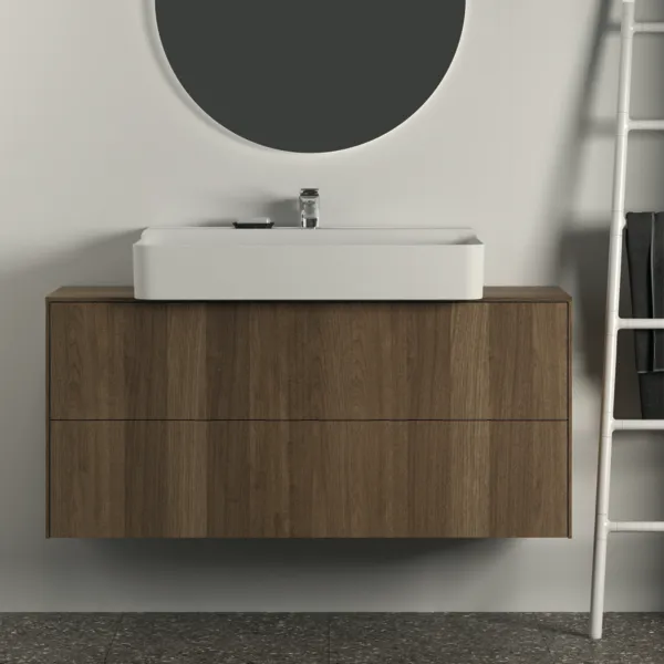 Ideal Standard Waschtischunterschrank „Conca“ 120,2 × 55 × 37,3 cm Walnuss dunkel Furnier Ideal Standard Waschtischunterschrank „Conca“ 120,2 × 55 × 37,3 cm Walnuss dunkel Furnier
