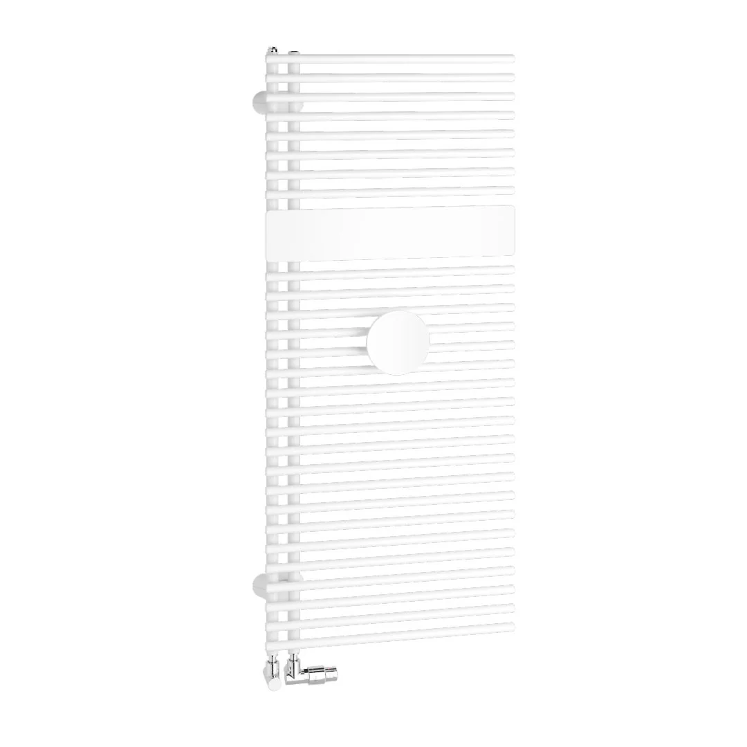 Kermi Design-Heizkörper „Credo® Half® round“ 45 × 100 cm in Weiß (RAL 9016)