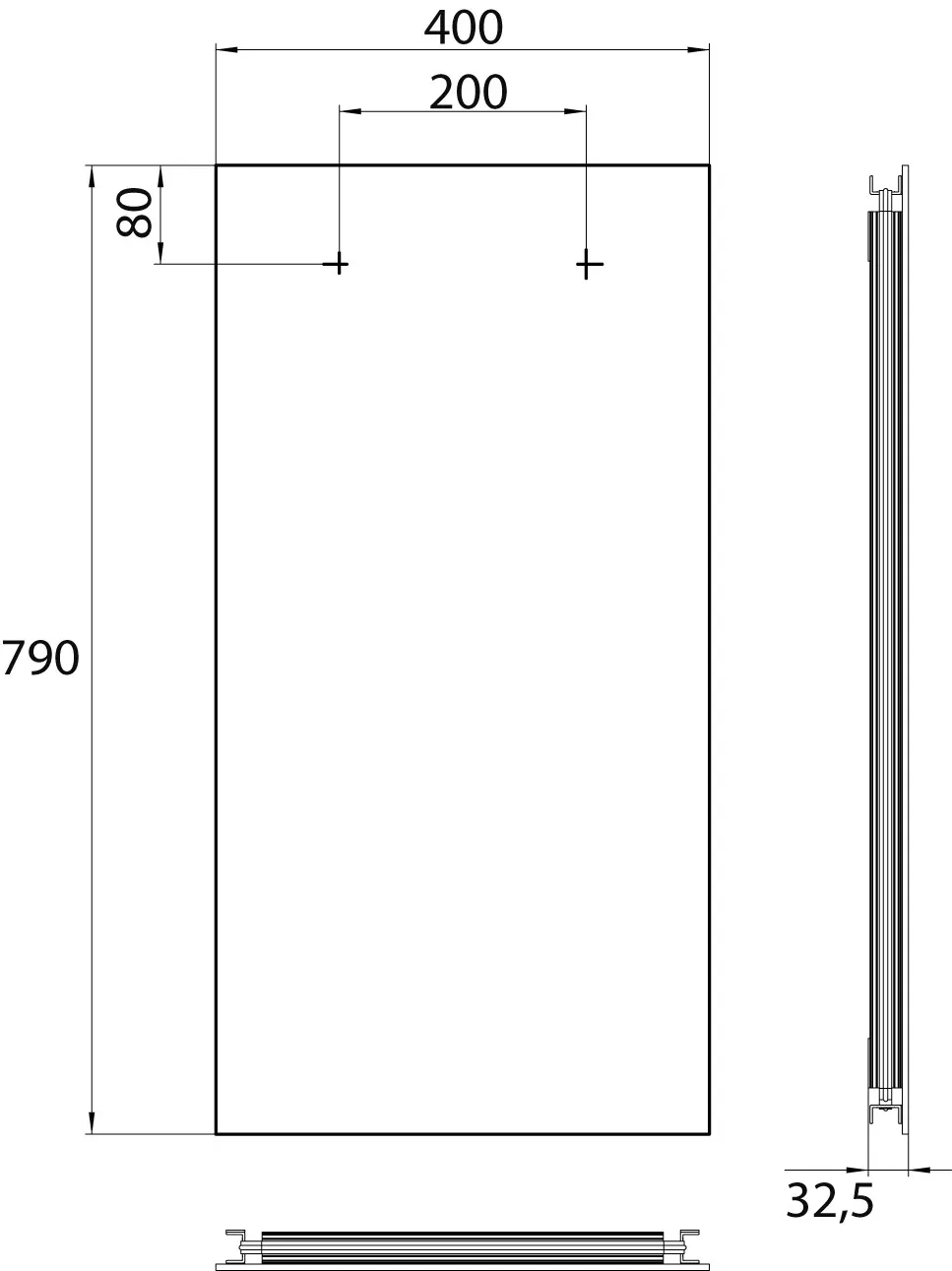 Lichtspiegel MI 140, 400 x 790 mm4000K, Raumschaltung IP 20