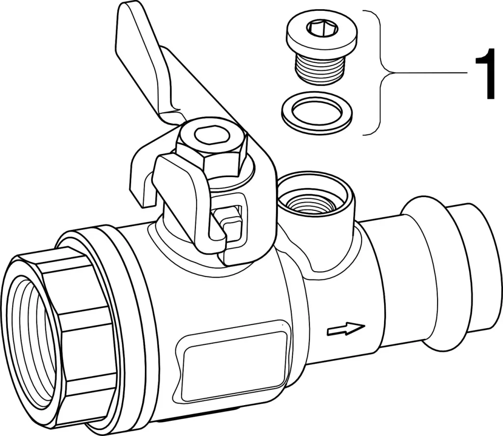 „Profipress G“ Kugelhahn DN 20 | 3/4″ | ⌀ 22 mm „Profipress G“ Kugelhahn DN 20 | 3/4″ | ⌀ 22 mm