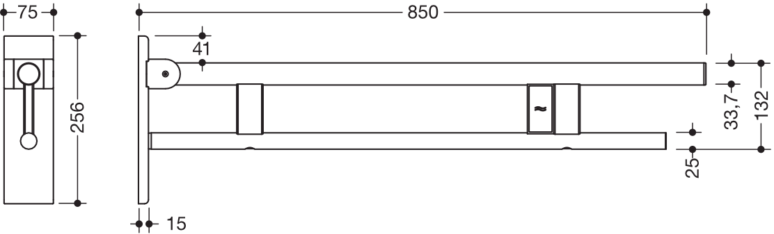 HEWI Stützklappgriff „System 900“