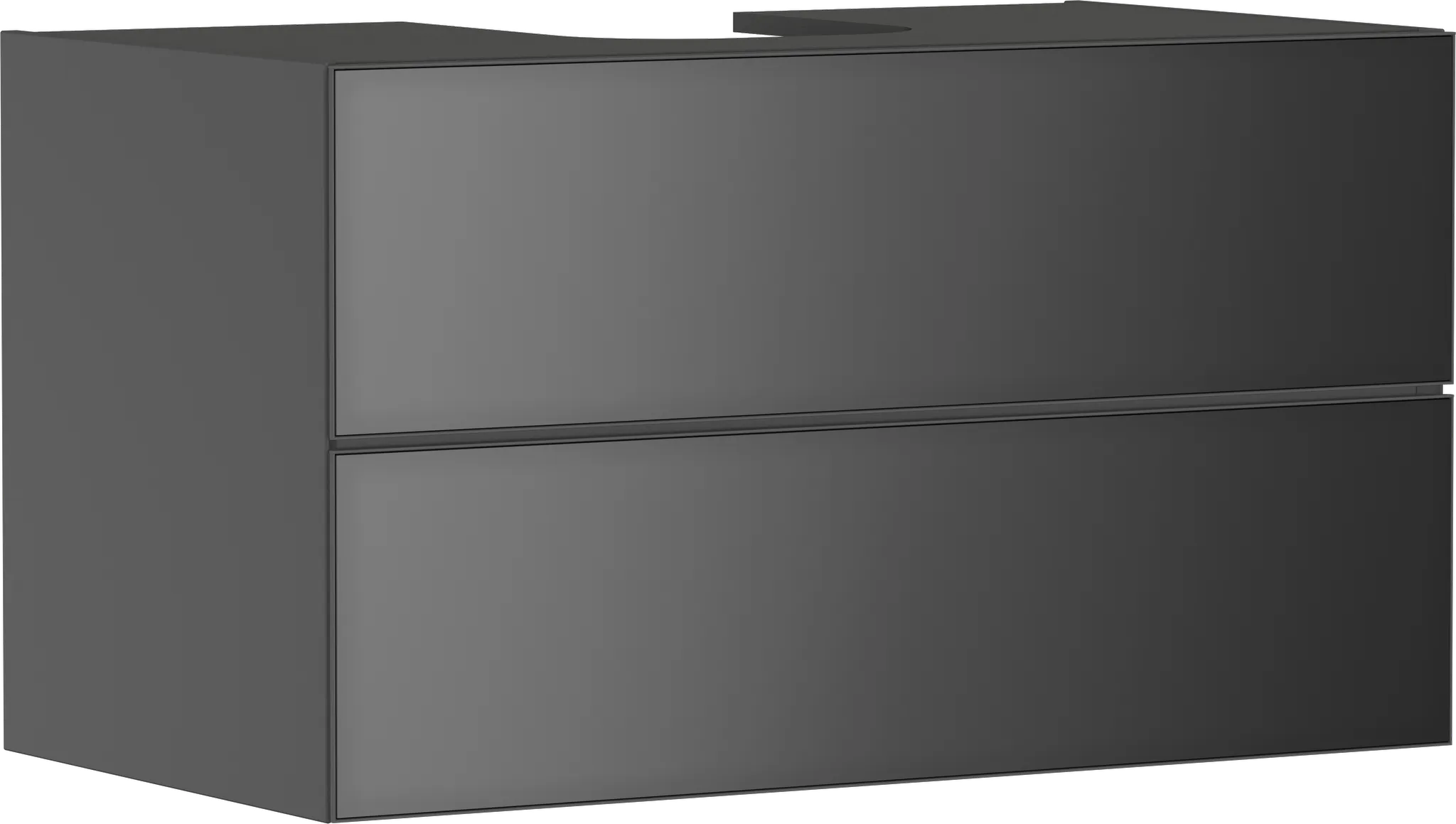 Xevolos E Waschtischunterschrank Schiefergrau Matt 980/550 mit 2 Schubkästen für Konsolen mit Aufsatzwaschtisch geschliffen Bronze Struktur